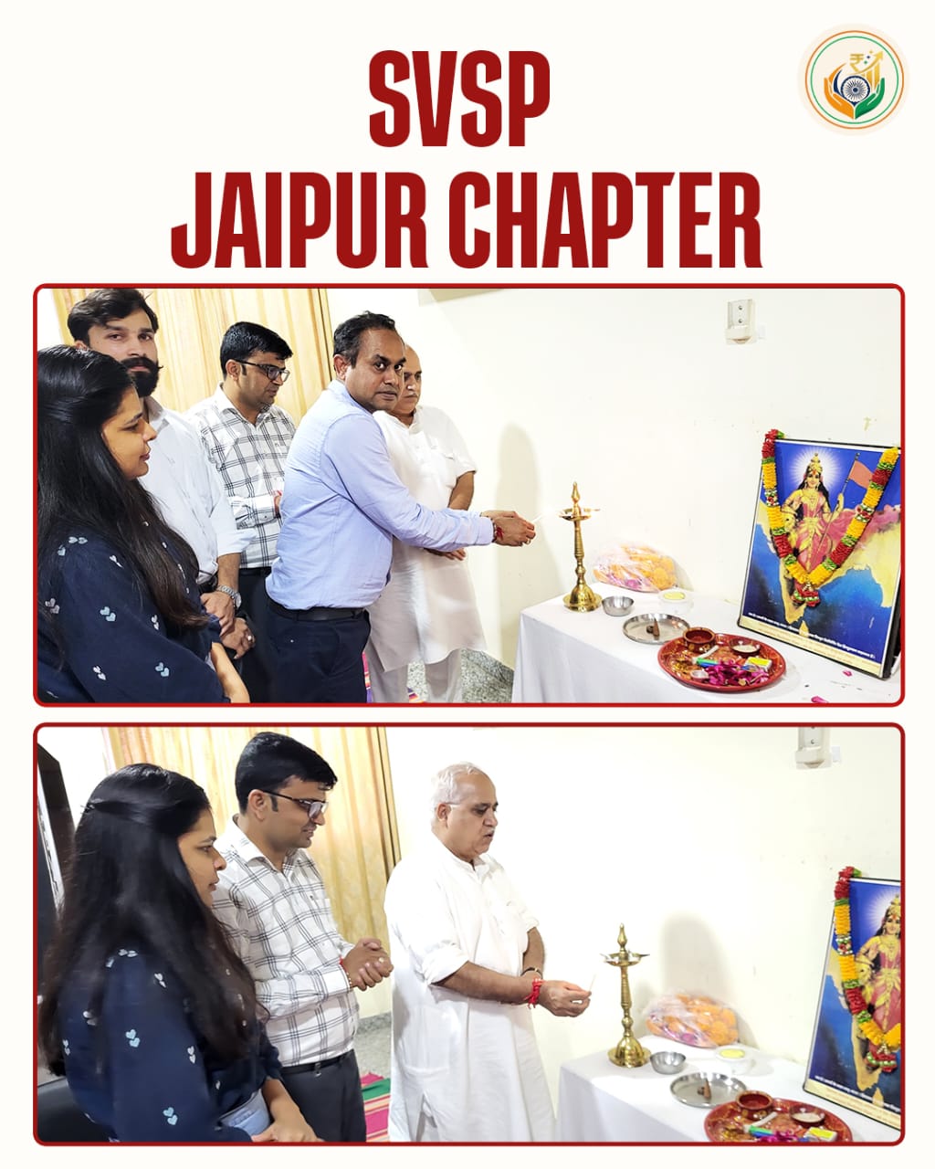 Lamp lighting ceremony at the Jaipur district meeting